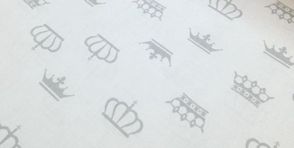 Короны бело-серые Хлопок
